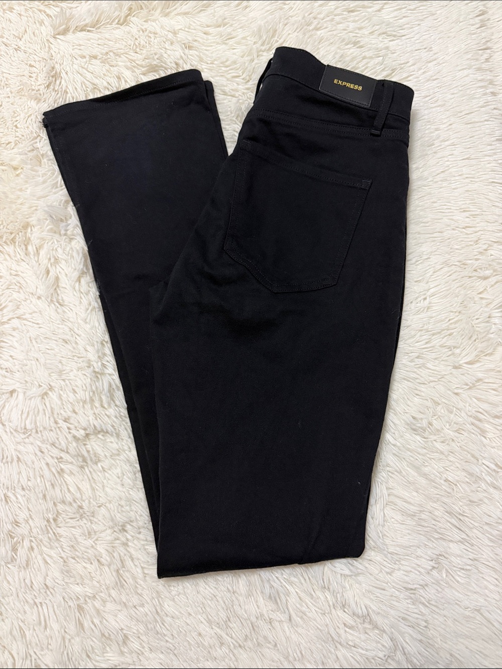 Express Women's Black Mid-Rise Skyscraper Jeans